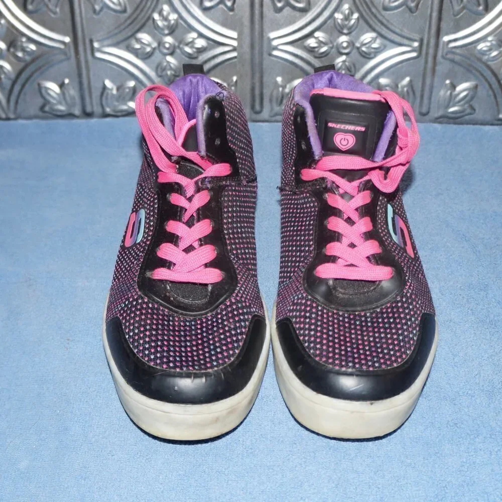 Skechers Girls Size 5.5 Energy Lights Light Up Multicolored High Top